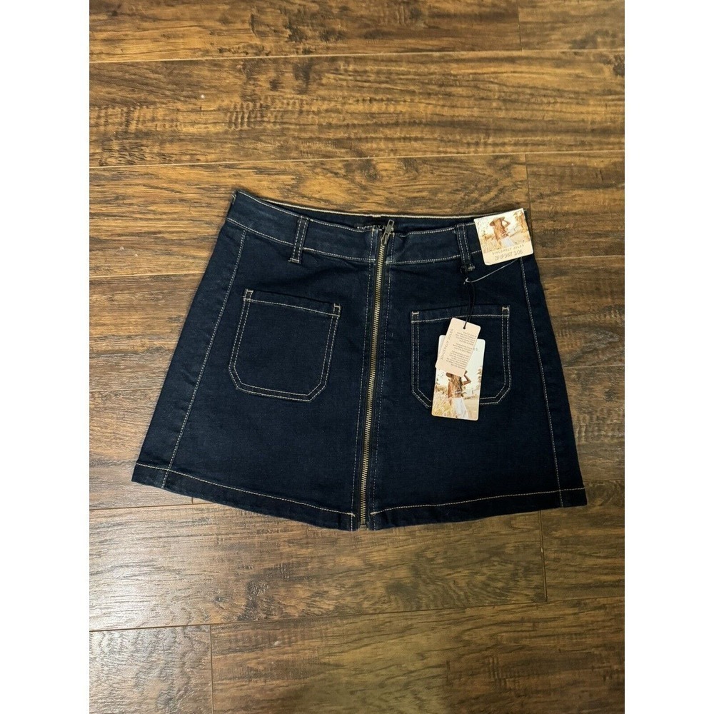 Sincerely Jules Zip Up Skirt, Women's Size 3/26, Blue NEW